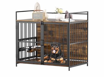 Furniture-Style Dog Crate – 48” Large Heavy Duty Kennel