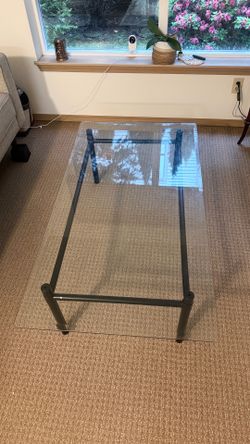 Glass coffee table
