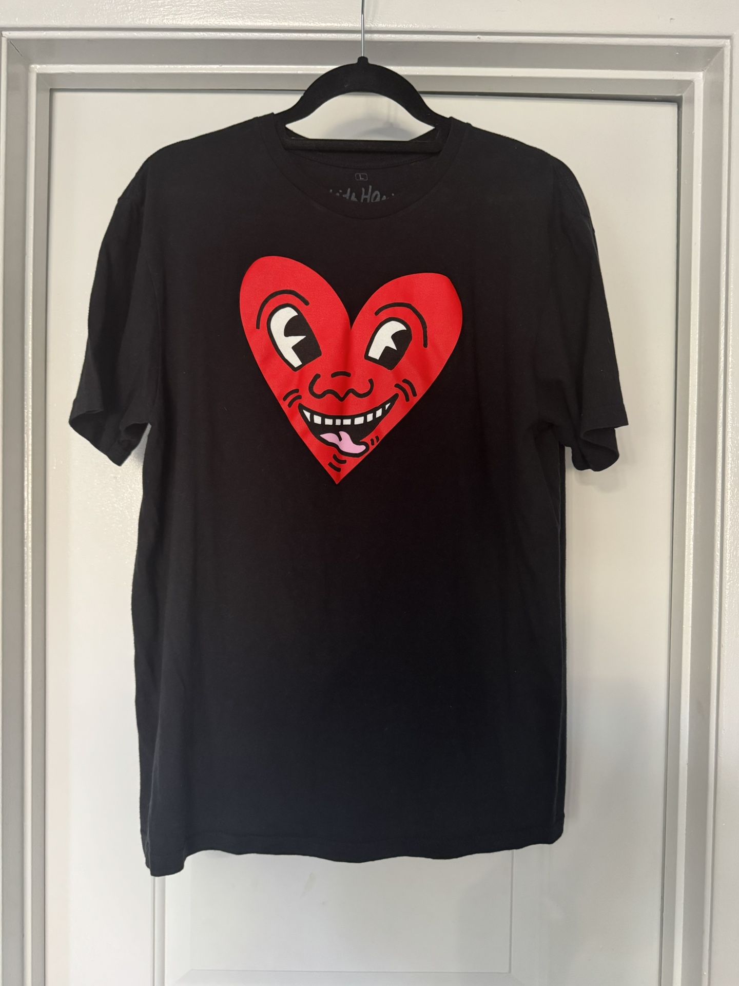 Keith Haring Red Heart Tee – Size L (Black)