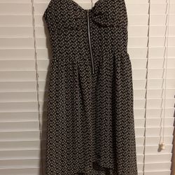 Black Dress With Small Flowers Size M