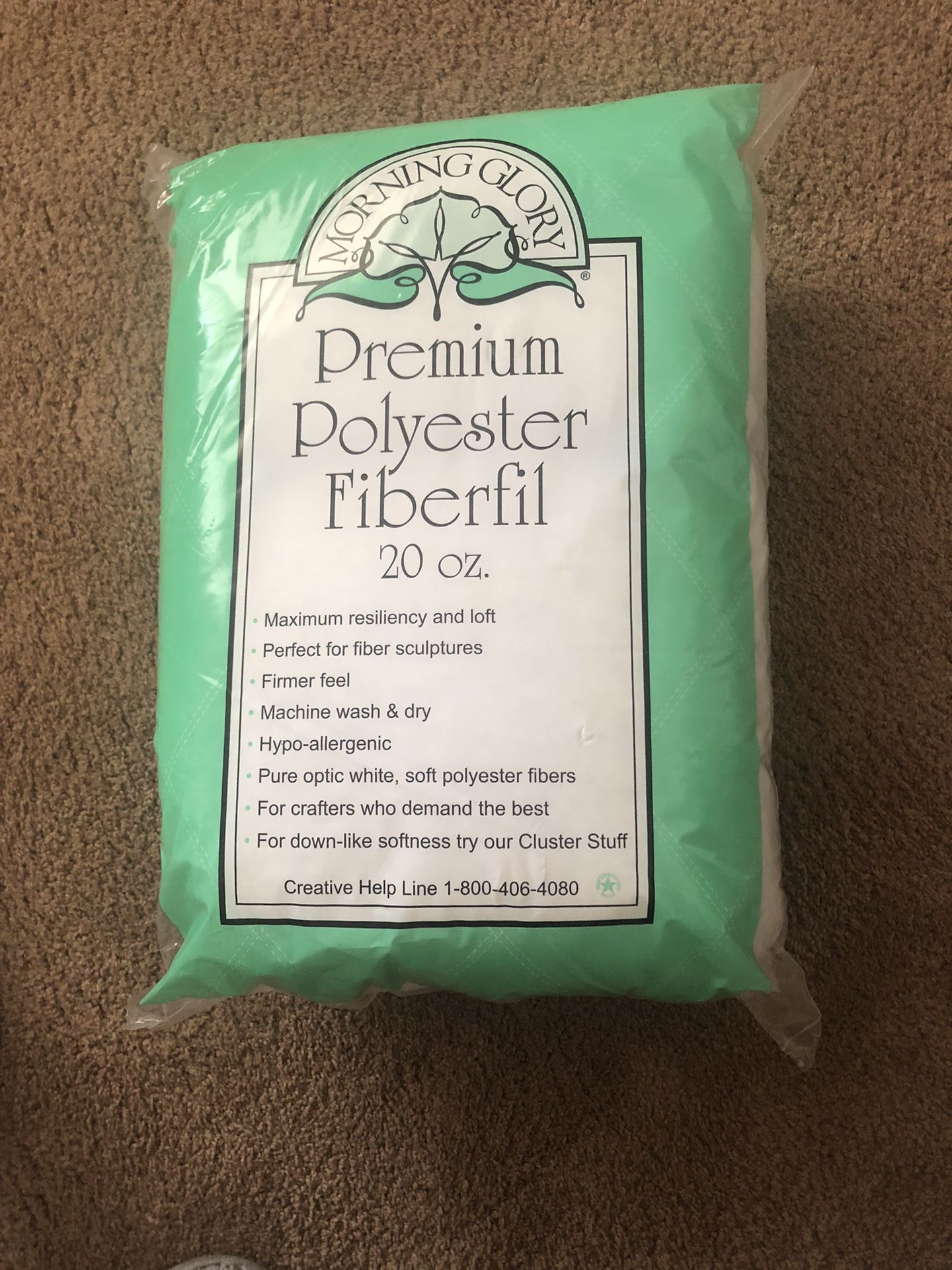Premium polyester fiberfil