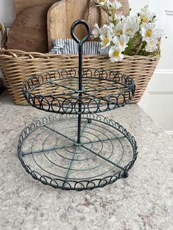 Metal 2 tiered stand $10