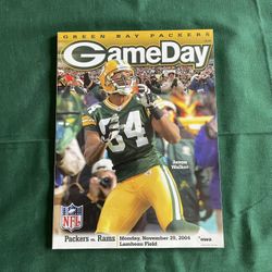 Green Bay Packers Game Day Program November 29, 2004 Vs Rams