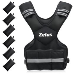 ZELUS Weighted Vest NEW with 6 Weights 4-10lb/11-20lb/20-32lb Vest Adjustable🔥