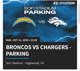 Chargers vs broncos tailgate parking (PINK ZONE)