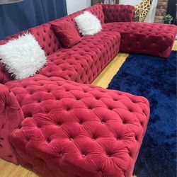 Tufted U shaped Sectional Available 
