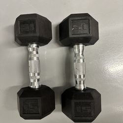 Two 15LB  Dumbbells