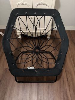 Hex Bungee Chair - Black Folding Accent Chair