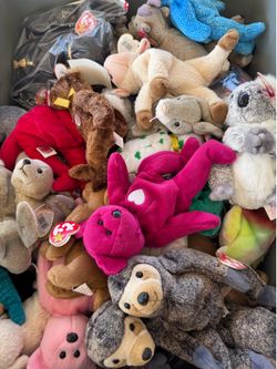 105 TY beanie babies