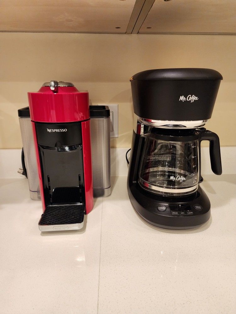 Nespresso Red Coffee Maker By Dēlonghi And Comes With Coffee Machine (Mr. Coffee)