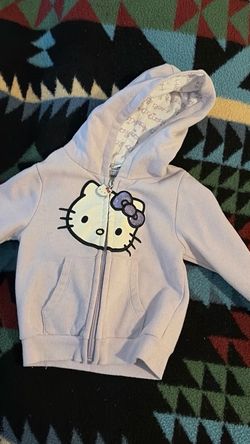 Hello Kitty Girls Purple Zip Up Hoodie