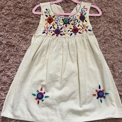 Cotton Embroidered Mexican Dress