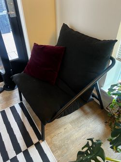 black metal accent chair - set of 2