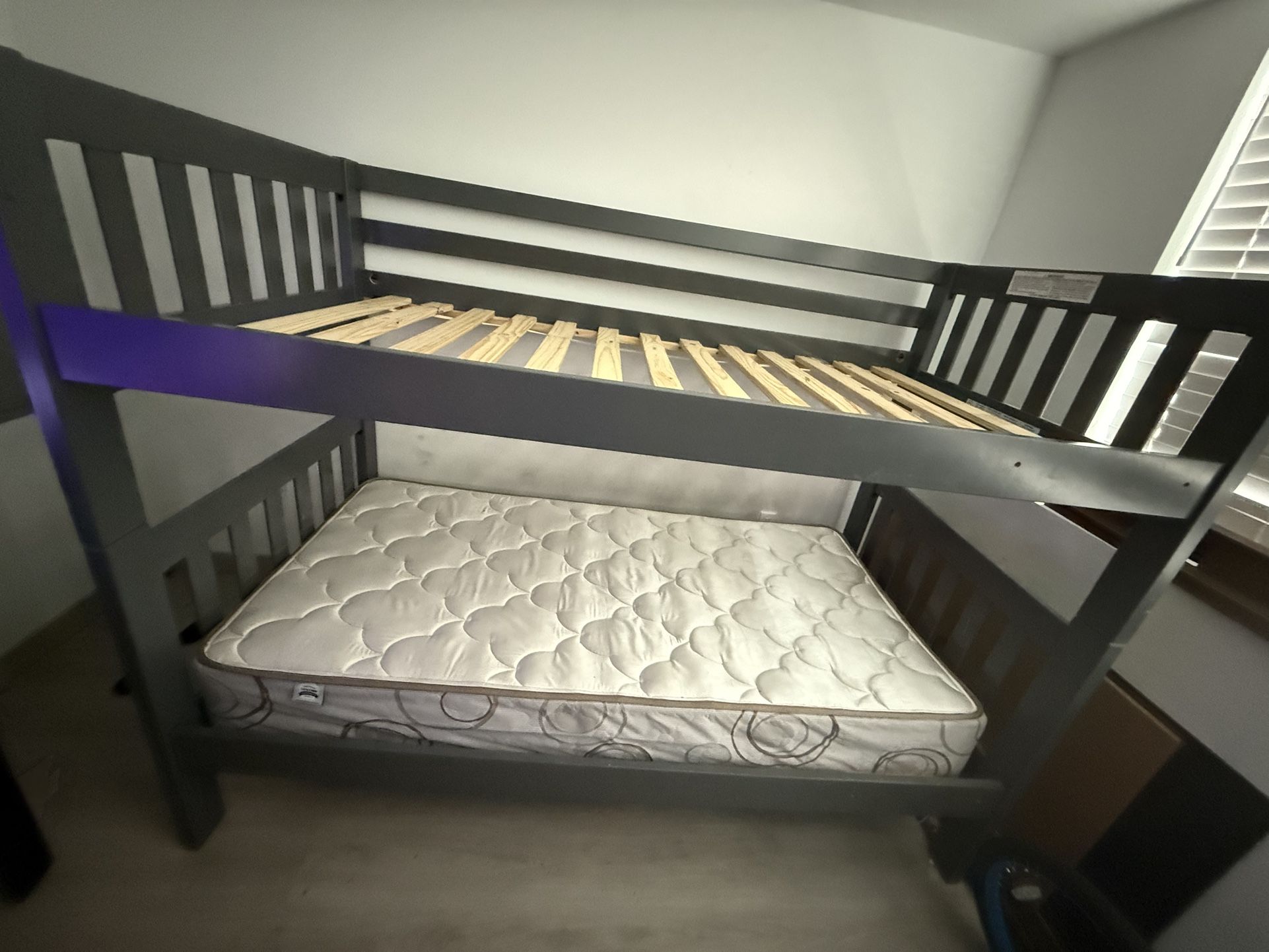 Bunk Gray Twin Beds No Mattress