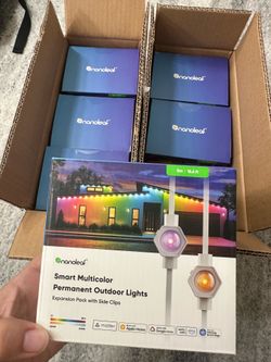 Nanoleaf 16.6ft Smart Matter Multicolor Permanent Outdoor Lights BUNDLE LOT OF 4
