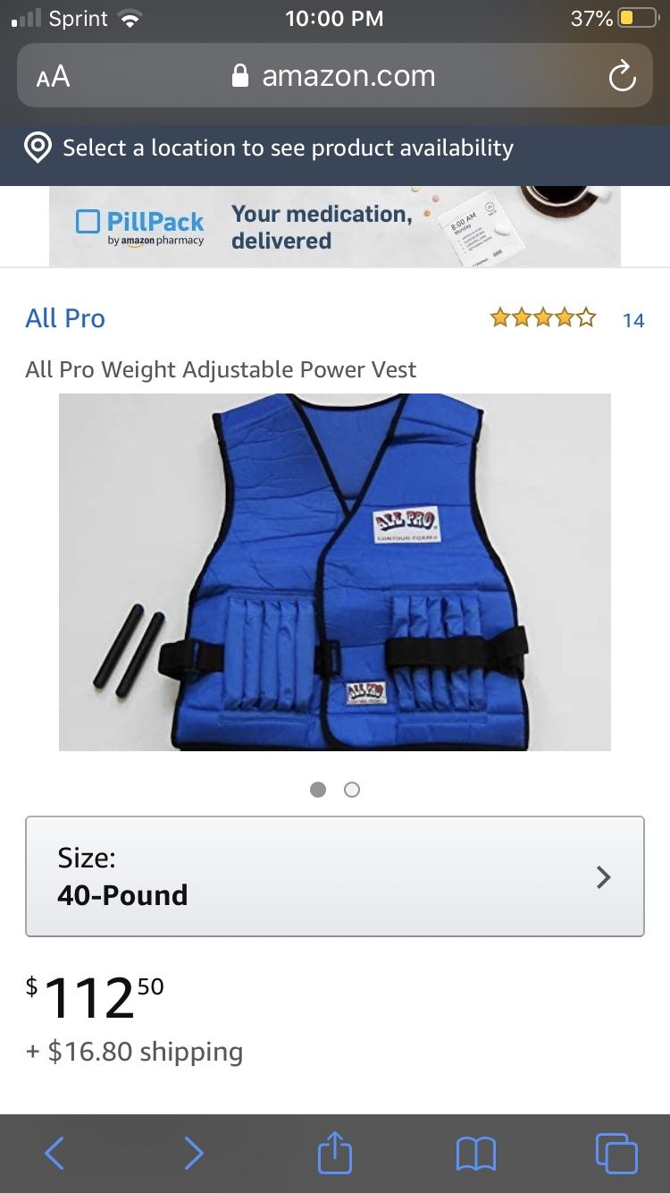 All pro weight vest