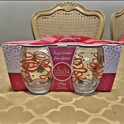 Stemless Wine Glasses Set of 2