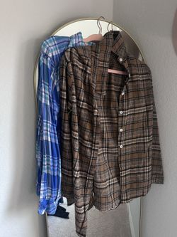 Cozy Flannel Long Sleeve Shirts Size M/L