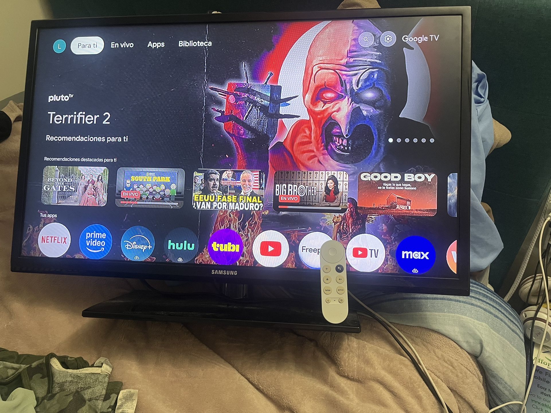 Samsun 28” Con Google Tv Y Control