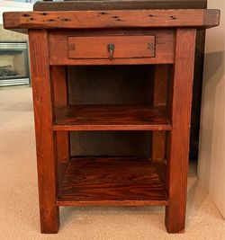 Solid wood end table