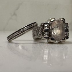 14K White Gold Morganite Engagement Ring – Designer Gauthier