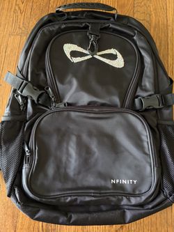 Nfinity Black Backpack with Rhinestone Logo