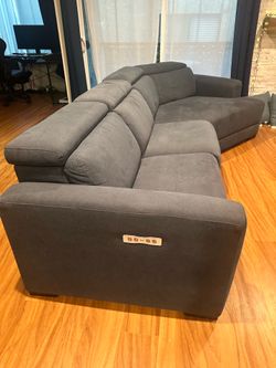 Blue Reclining Sectional Couch (Modular 3 Piece!)