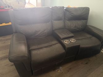 Leather couch set - Powered Recliners