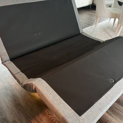 Queen Adjustable bed with light , massage , charging ports & Remote