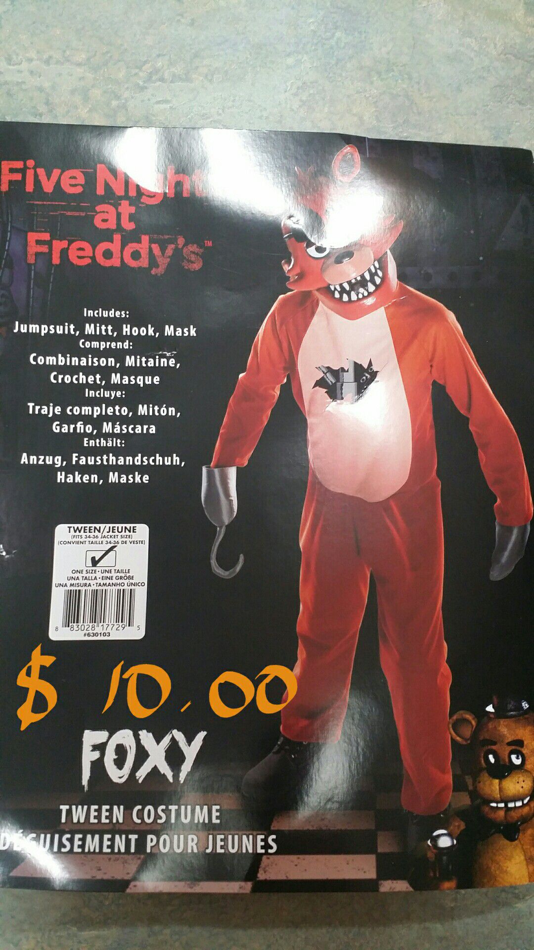 Five Nights at Freddys Foxy Halloween Costume