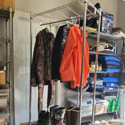 Metal Rolling Closet/Wardrobe Rack