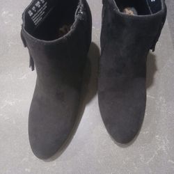 Black Suede Upper Boots