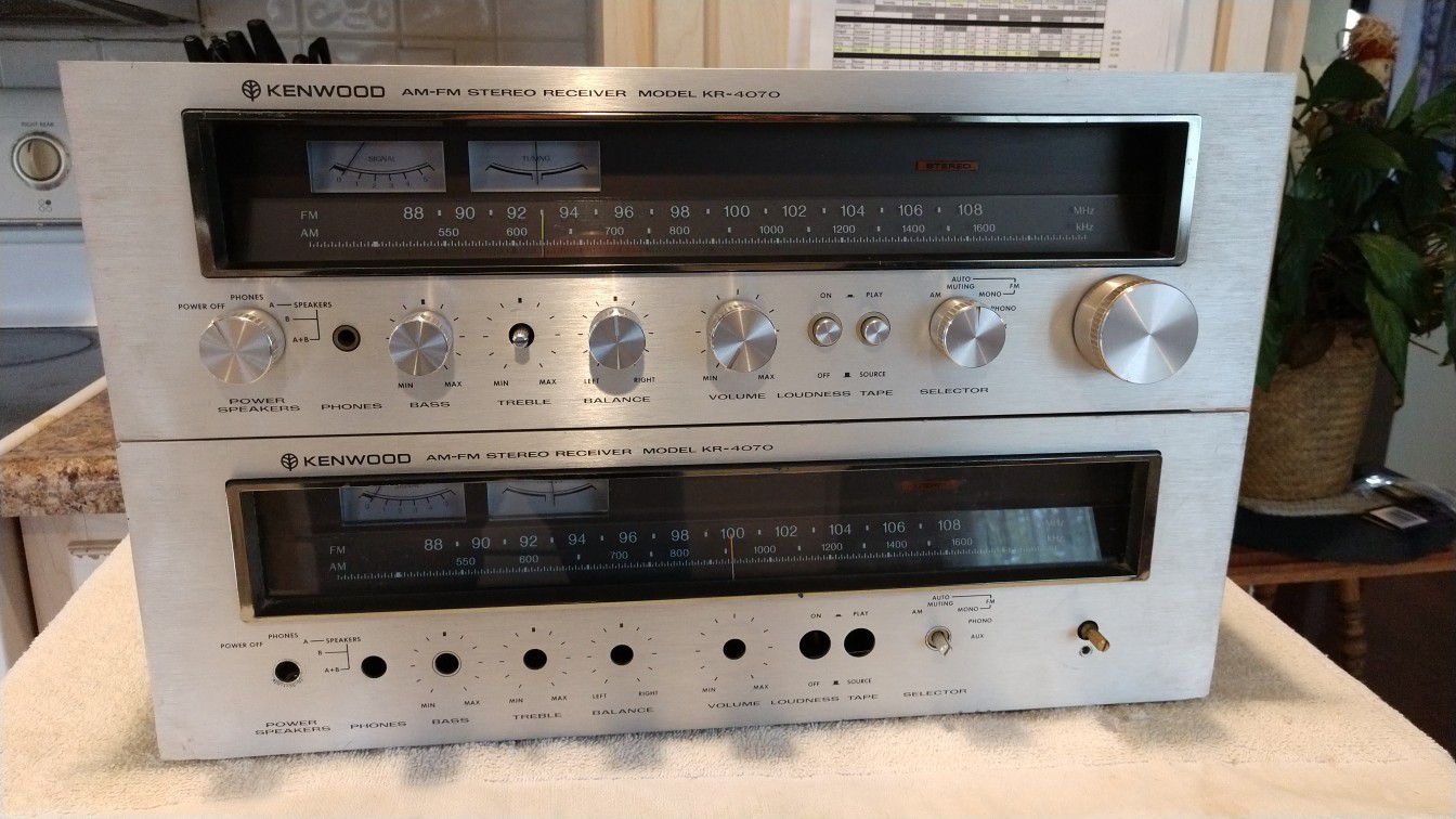 2 Vintage Kenwood Stereo Receivers