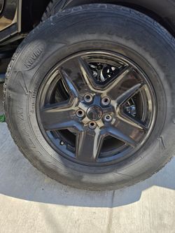 Jeep 17-Inch Wheel with Goodyear Wrangler Tire