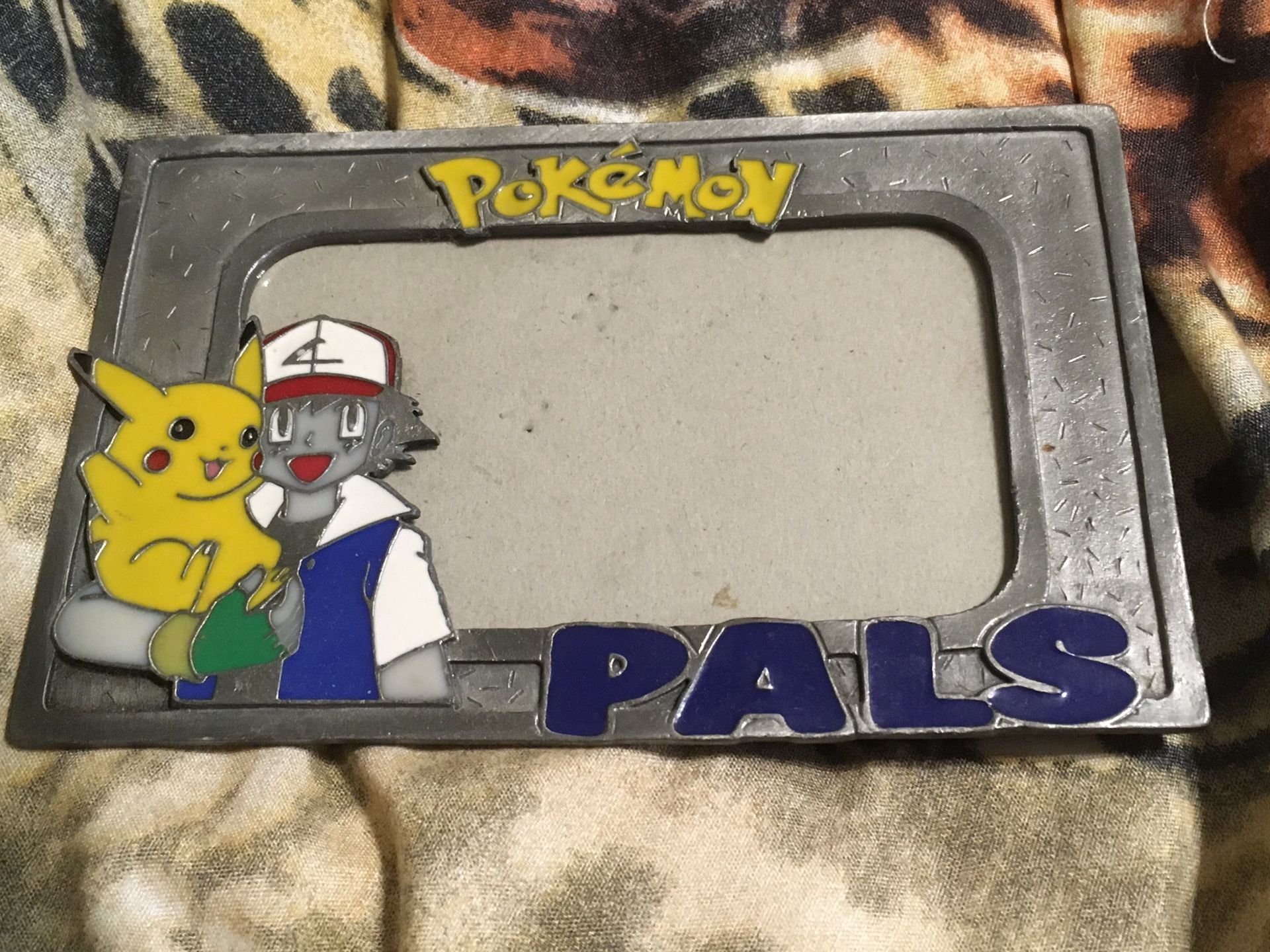 Vintage 1998 Pokemon Pals Pewter Metal Picture Frame