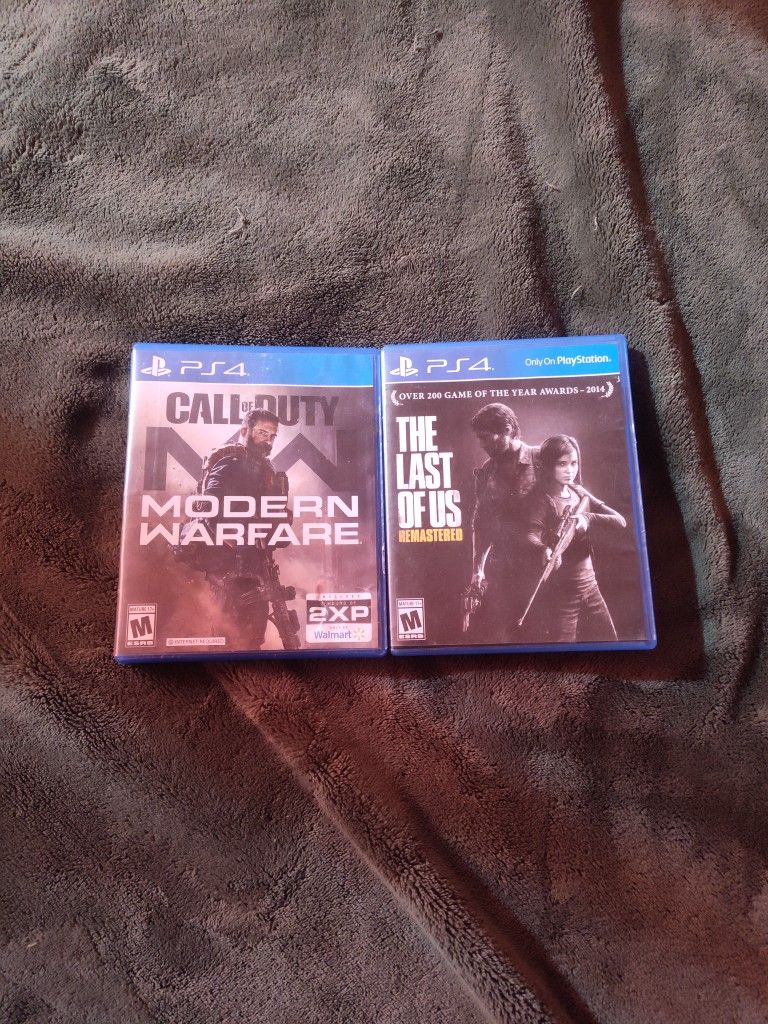 PS4 Games Last Of Us , Modern Warfare