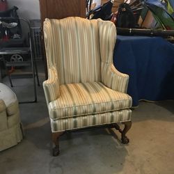 Antique  Claw and Ball Foot Arm Chair