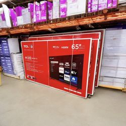 HD255 65” TCL smart 4k Roku led tv floor model 