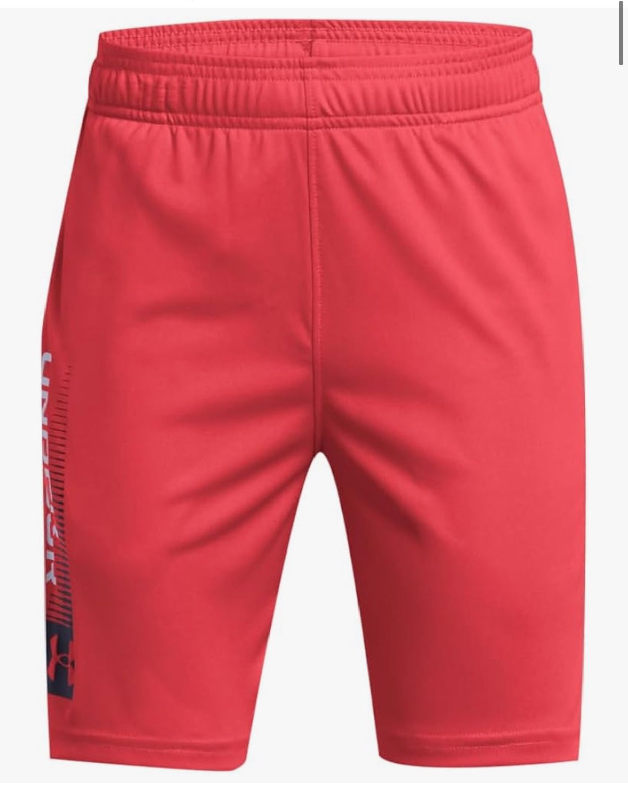 Under Armour Boys Tech Wordmark Shorts, (814) Red Solstice / Midnight Navy, Medium
