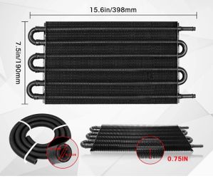 6 Pass Ultra-Cool Tube and Fin Transmission Cooler Universal 5/16" Oil Cooler... no