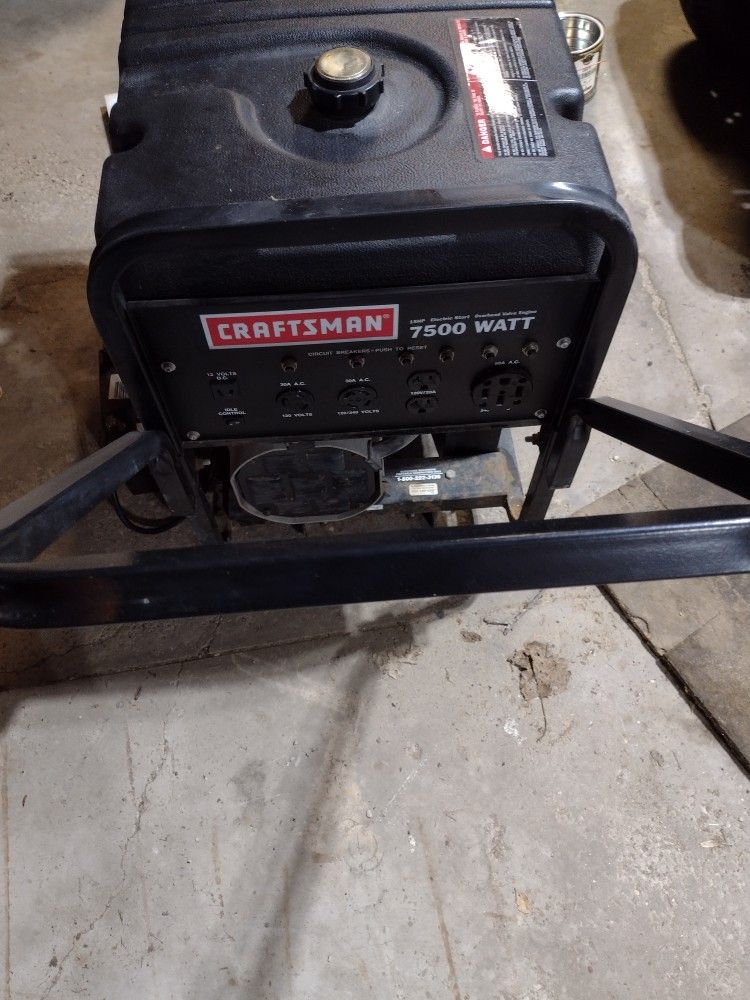 7500 Watt Craftsman Industrial Generator 