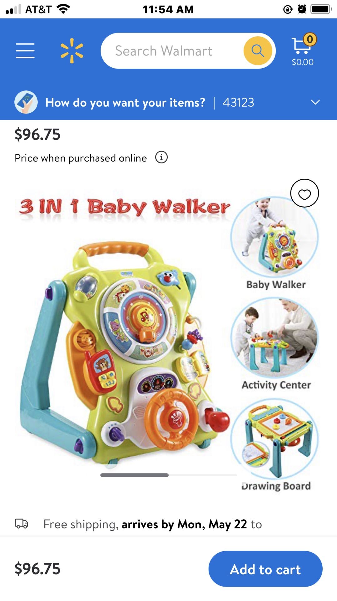 Baby Walker And Activity Table