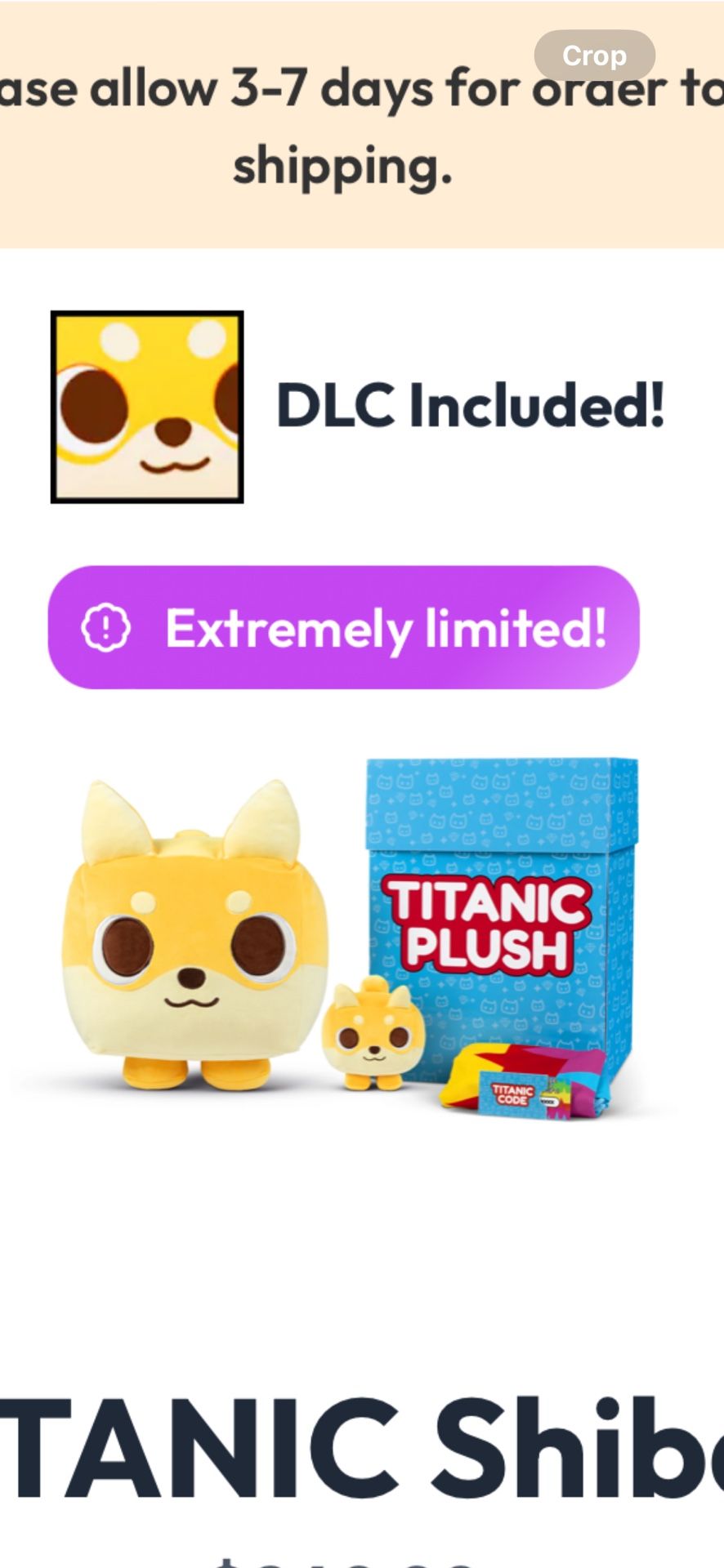 Titanic Plush Plus Code