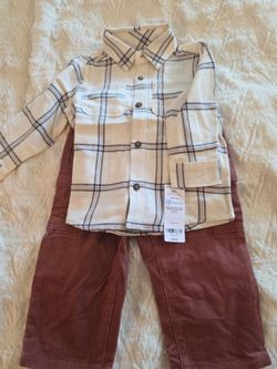Carter's two piece Flannel set