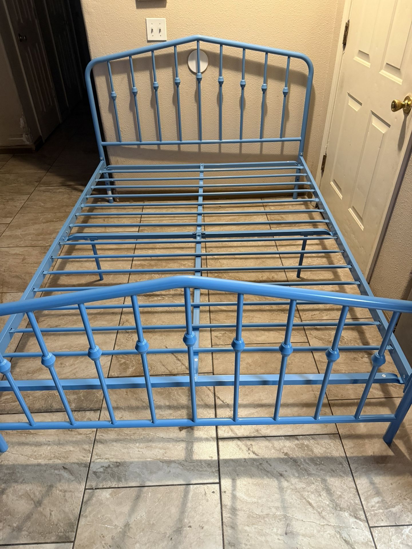 New Full Size Bed Frame In Baby Blue