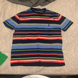 multi colored polo t shirt 