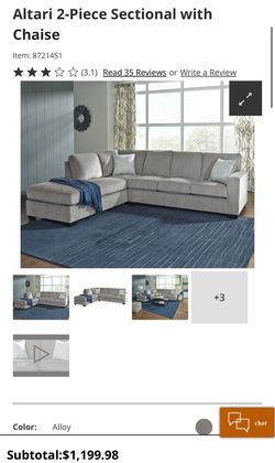 Gray 2 Piece Sectional