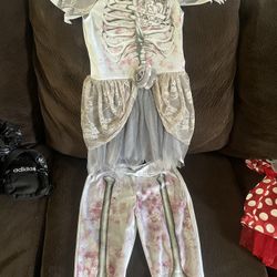 Size 10 - 12 Girls Dress Bones Costume