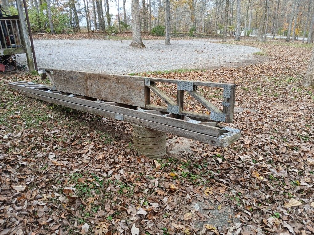 3 Treated 2x4x16 Trusses, Two 16ft.10 And One 14ft, Must Take All