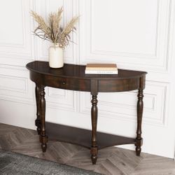 leemtorig demi lune console table for entryway living room